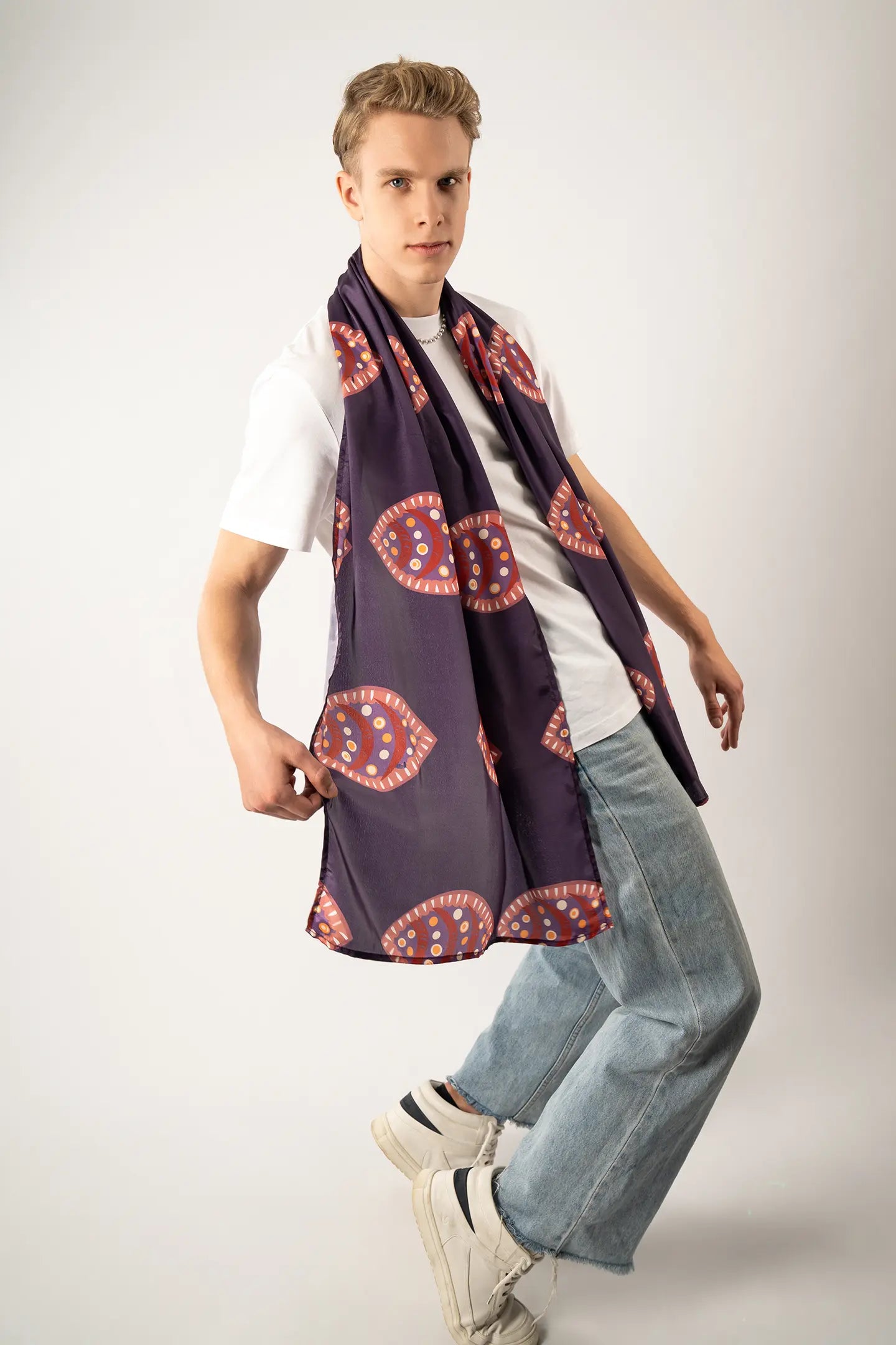 Kalamkari Tales Silk Scarf