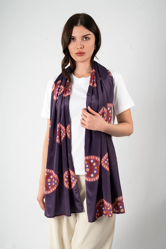Kalamkari Tales Silk Scarf