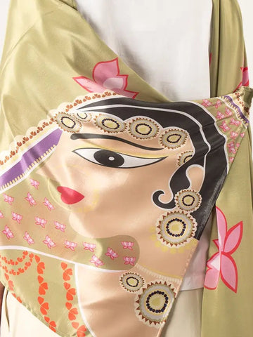 The Madhubani Gaze Scarf