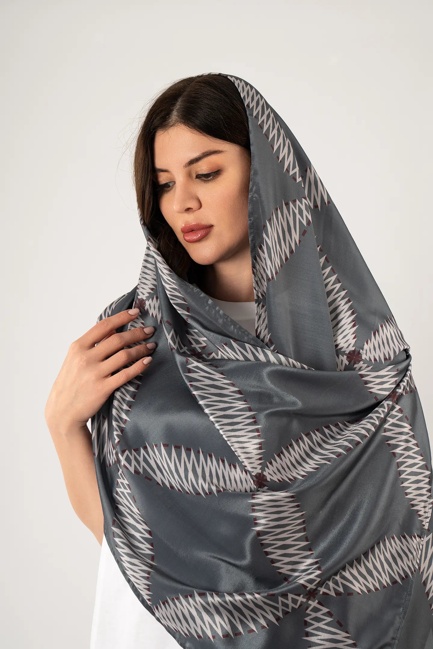 Chikankari Heritage Silk Scarf