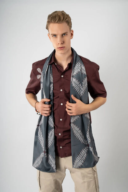Chikankari Heritage Silk Scarf