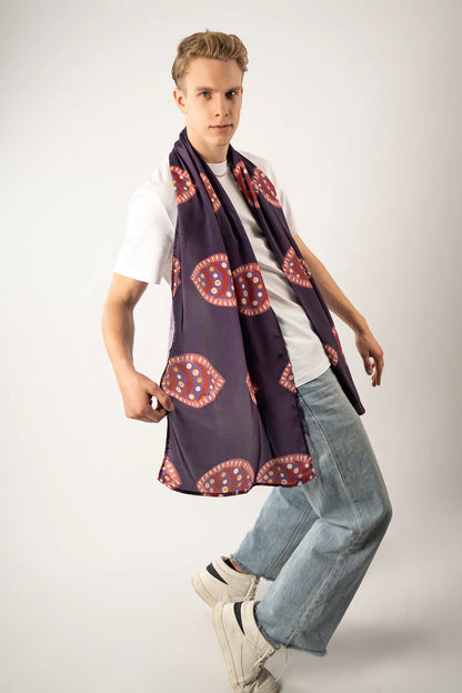 Kalamkari Tales Silk Scarf
