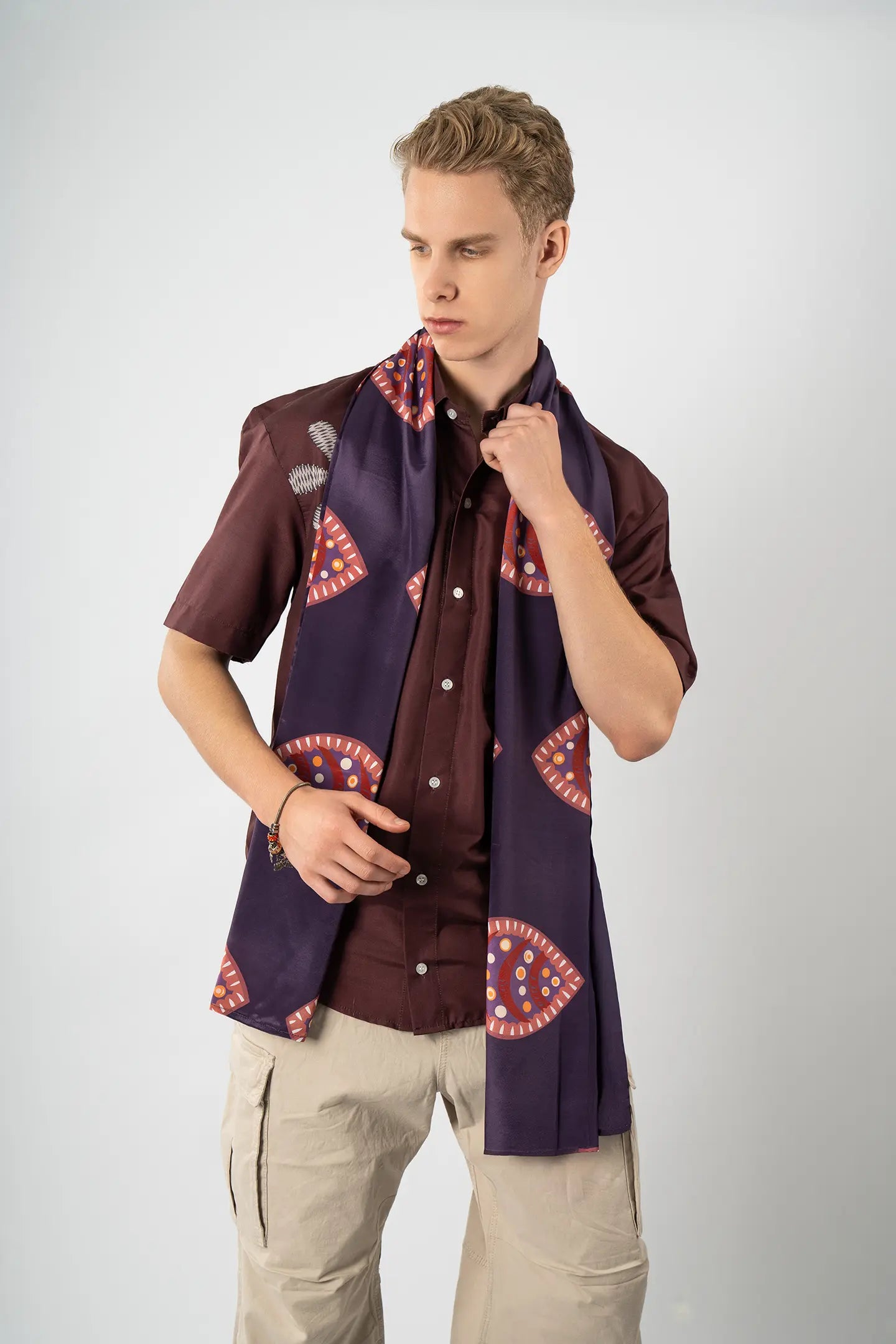 Kalamkari Tales Silk Scarf