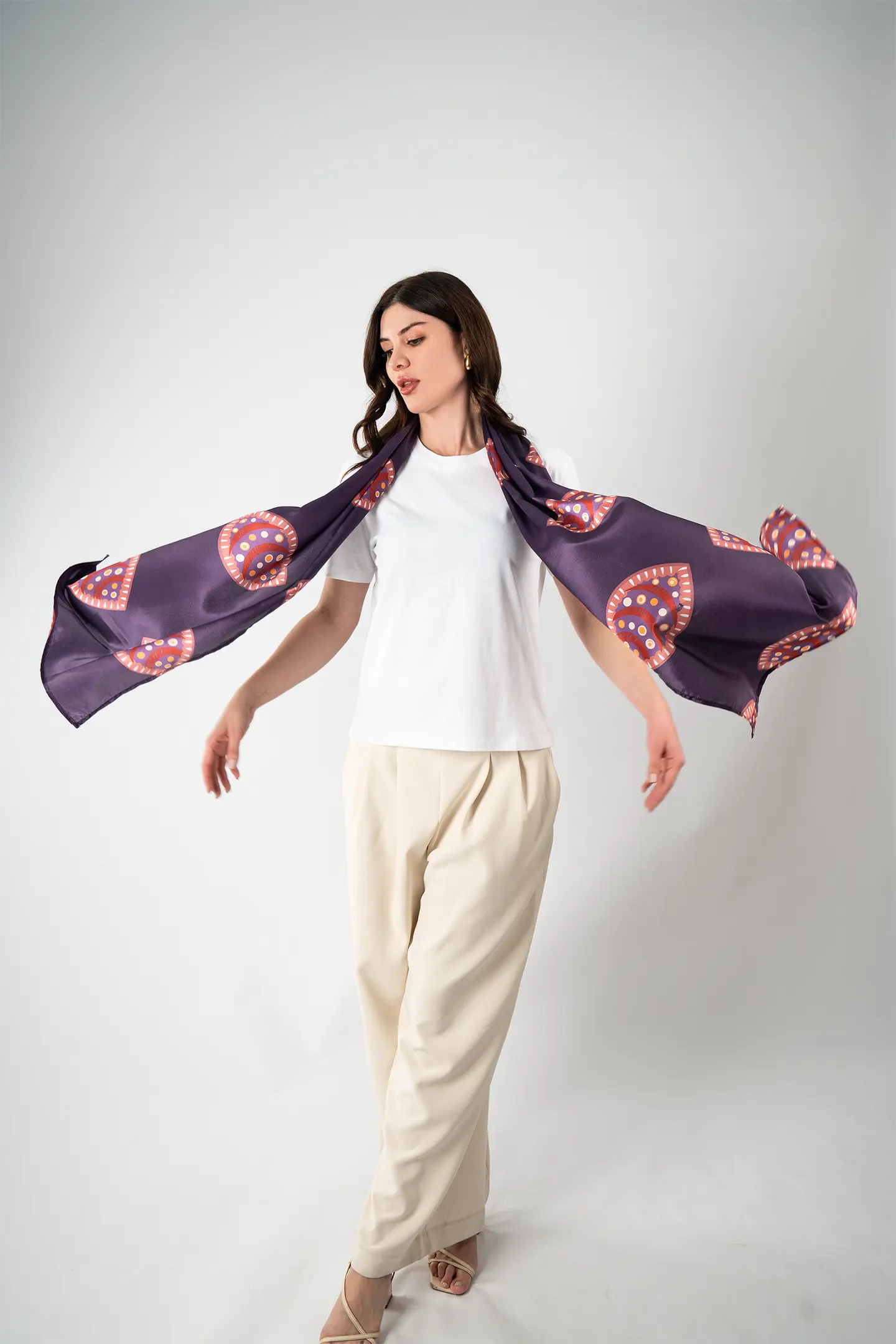 Kalamkari Tales Silk Scarf