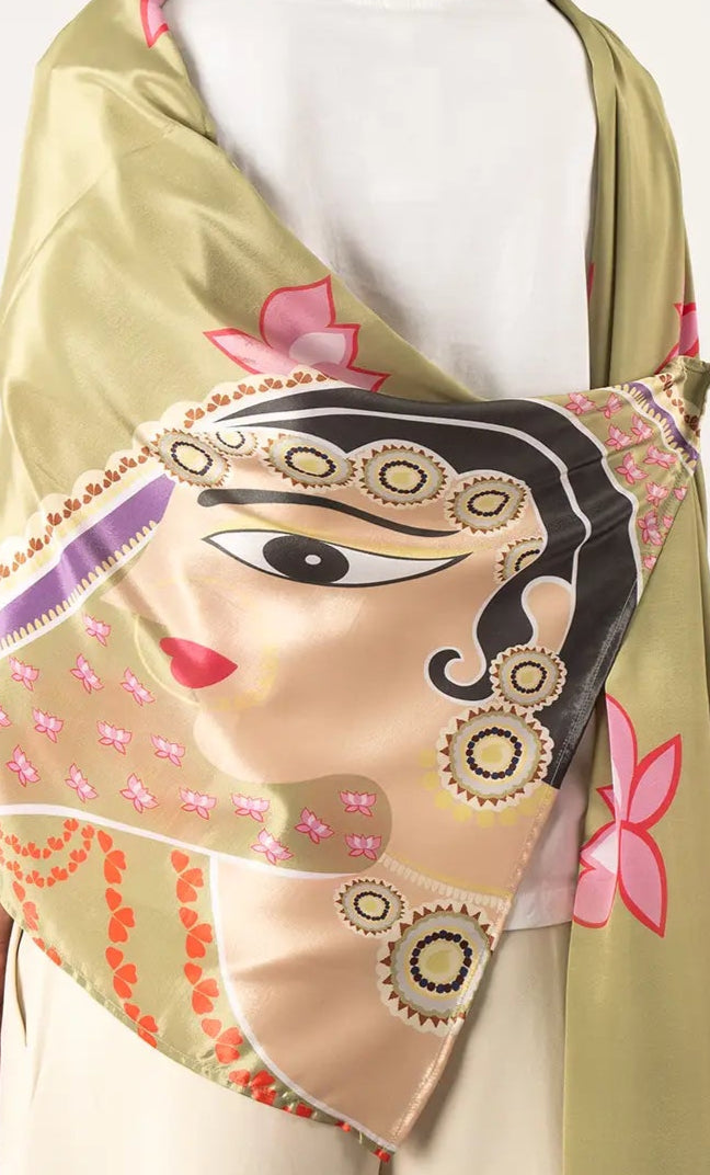 Madhubani Vision Silk Scarf
