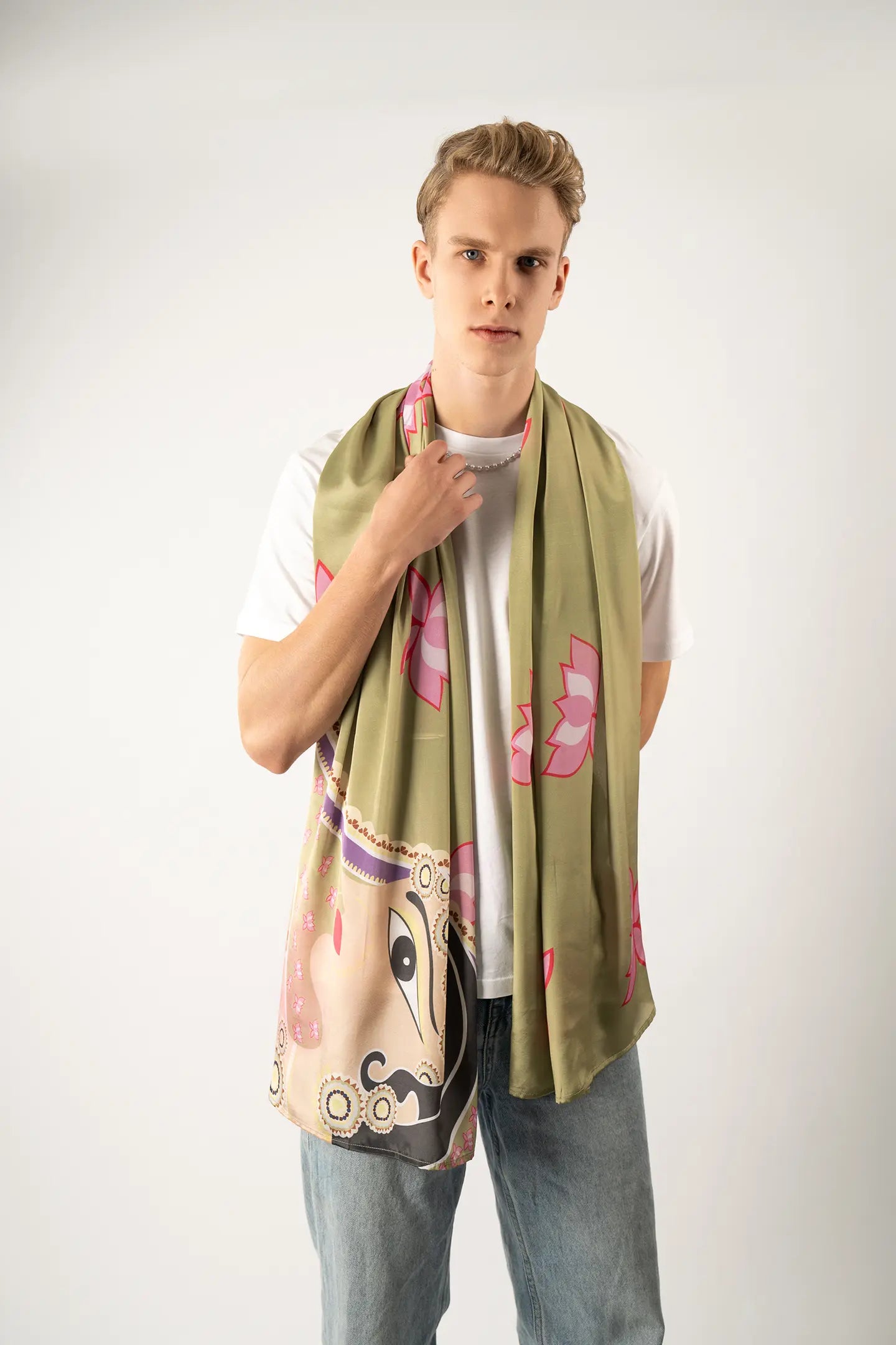 Madhubani Vision Silk Scarf