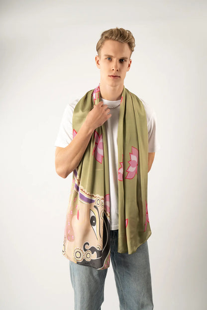 Madhubani Vision Silk Scarf