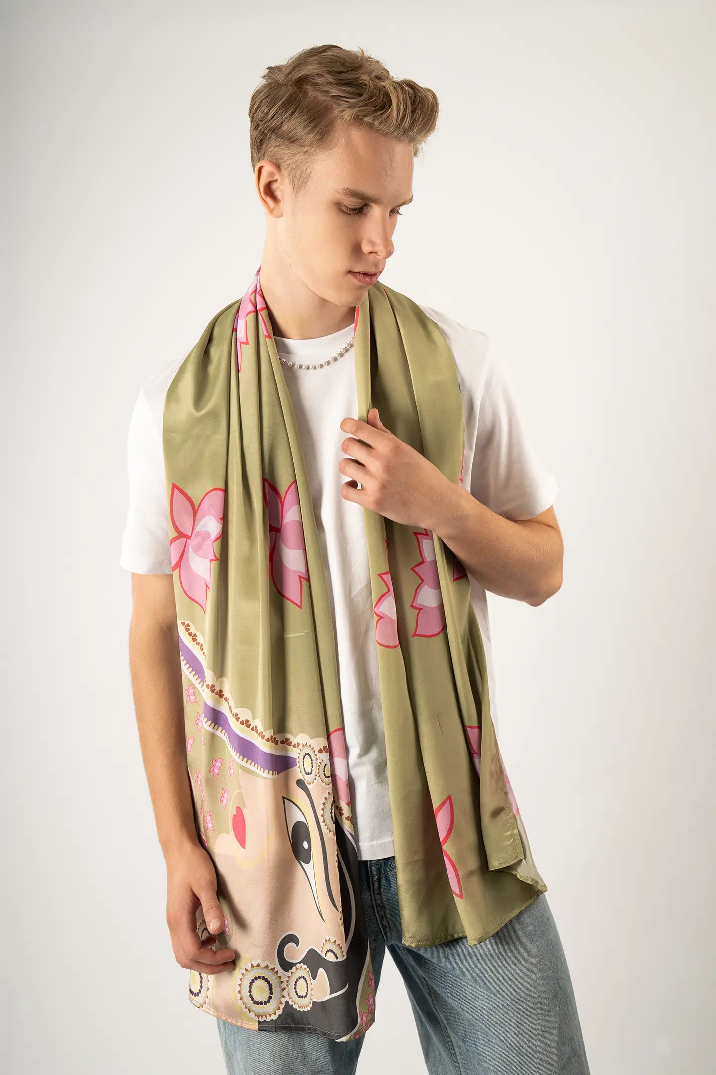 Madhubani Vision Silk Scarf